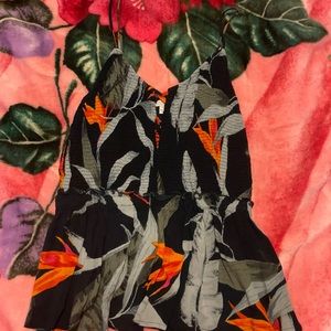 Tropical print tank top